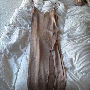 Aritzia Tan Midi Dress